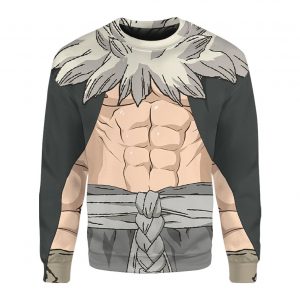 Anime Dr.Stone Hyoga Custom Sweatshirt Sweatshirt / S Offizieller Dr. Stone Merch