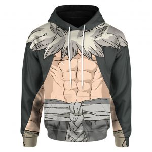 Anime Dr.Stone Hyoga Custom Hoodie Hoodie / S Official Dr. Stone Merch