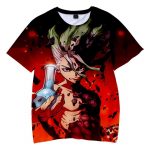 Senku Ishigami Classic Premiuum Brushed Red Dr.Stone T-Shirt XS Official Dr. Stone Merch