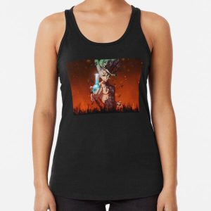 4K Senku, the Dr Stone Racerback Tank Top RB2805 product Offical Doctor Stone Merch