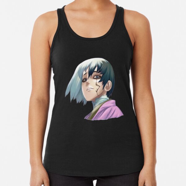 Dr. Stone - Asagiri Gen  Racerback Tank Top RB2805 product Offical Doctor Stone Merch