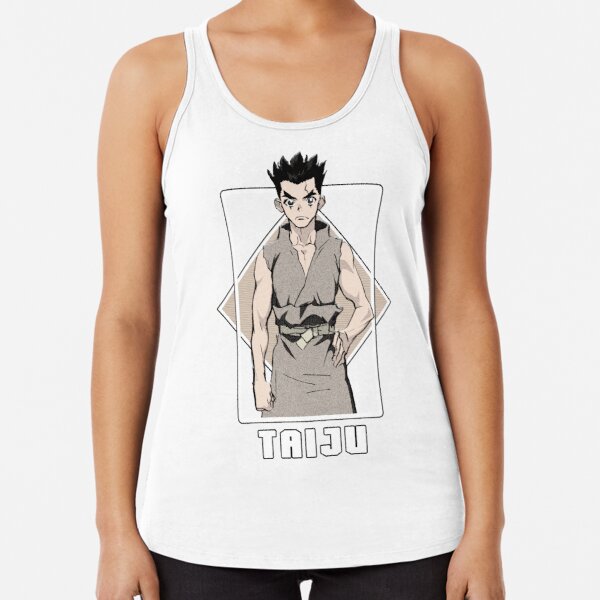 Dr Stone - Taiju Oki Racerback Tank Top RB2805 product Offical Doctor Stone Merch