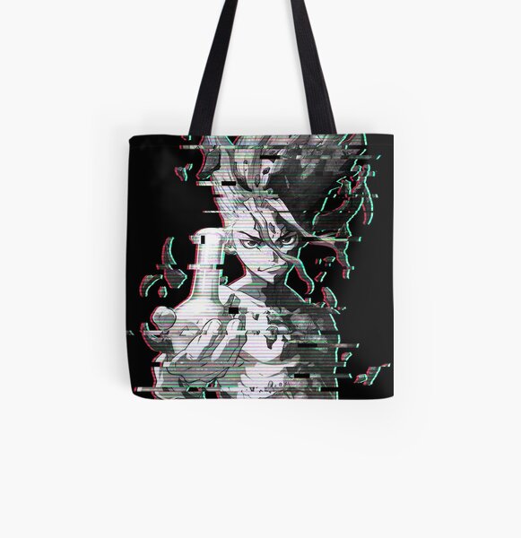 Dr. Stone Glitch All Over Print Tote Bag RB2805 product Offical Doctor Stone Merch