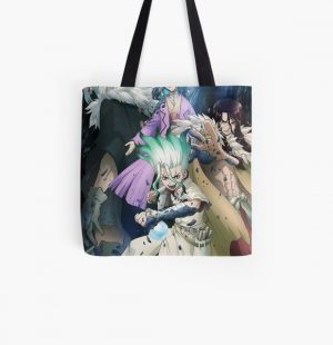 Dr. STONE: Stone Wars All Over Print Tote Bag RB2805 Sản phẩm Offical Doctor Stone Merch