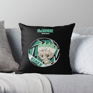 DR. STONE: SENKU STONE (GRUNGE STYLE) Throw Pillow RB2805 product Offical Doctor Stone Merch