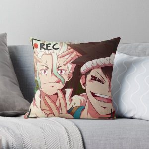 Senku & Chrome [DR.STONE] Throw Pillow RB2805 product Offical Doctor Stone Merch