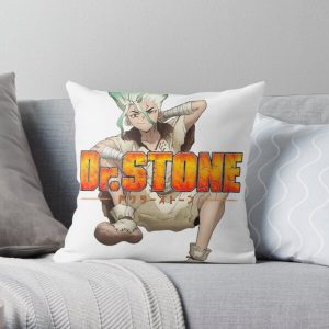 Dr. Stone anime/manga design with Senku  Throw Pillow RB2805 product Offical Doctor Stone Merch
