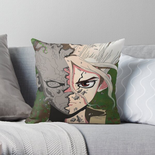 Senku stone, Dr stone Throw Pillow RB2805 product Offical Doctor Stone Merch
