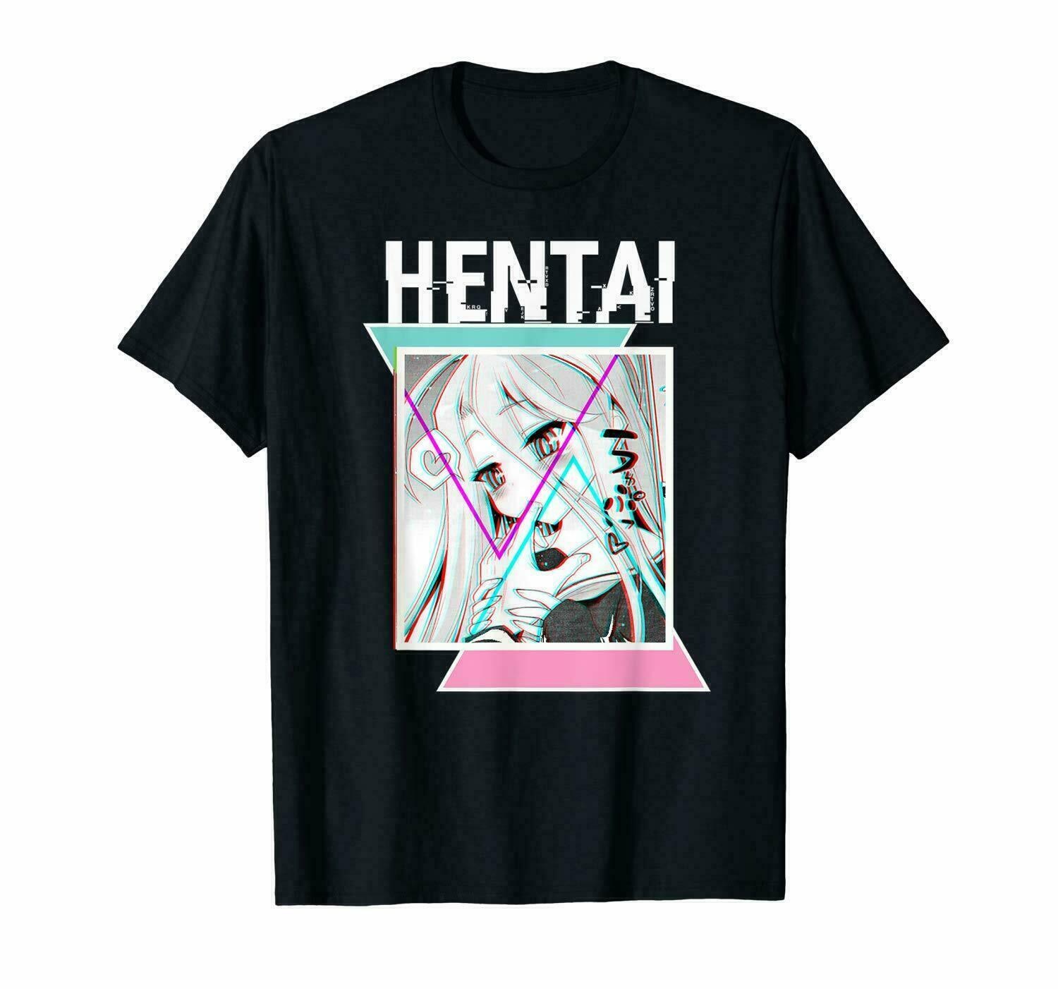 Hentai Waifu Lewd Sexy Senpai Love Hentai Ahegao Otaku Vaporwave Black T shirt Printed T Shirt - Dr. Stone Merch