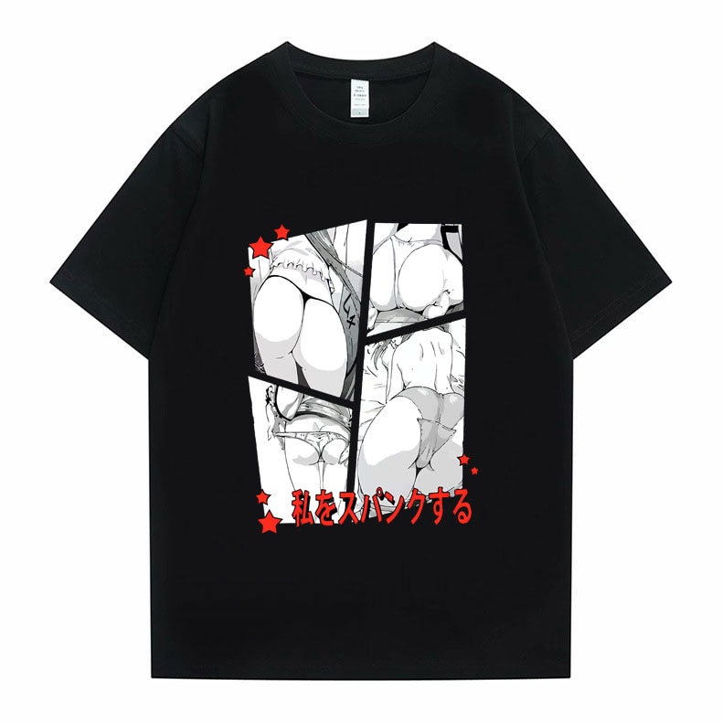 New Hentai Waifu Lewd Sexy Senpai Love Hentai Ahegao Otaku Vaporwave Black T shirt Unisex Tshirt - Dr. Stone Merch